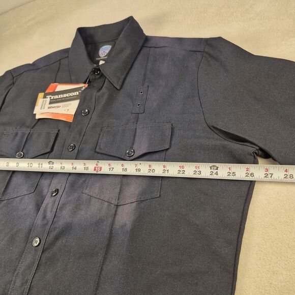 Transcon Tactical Uniform Flame-Resistant Button Down Up Shirt XXL Navy Defects - Picture 4 of 9